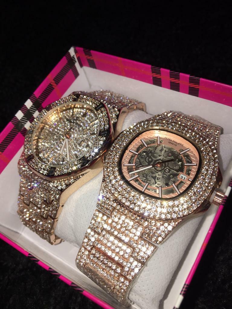 iced out omega watch